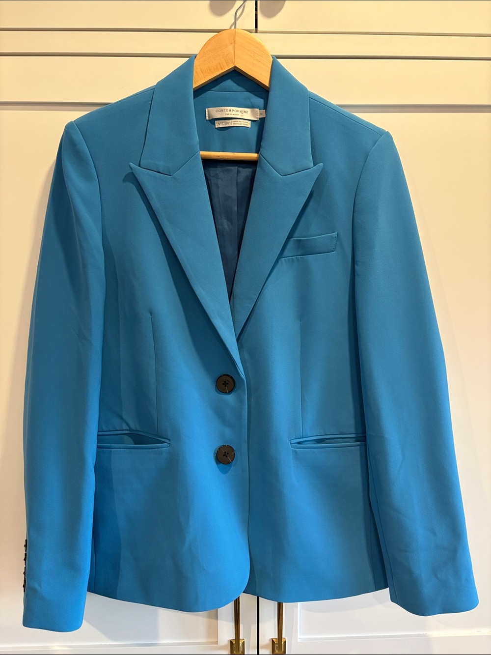 Simons Contemporaine Bright Blue Tailored Blazer SZ 10